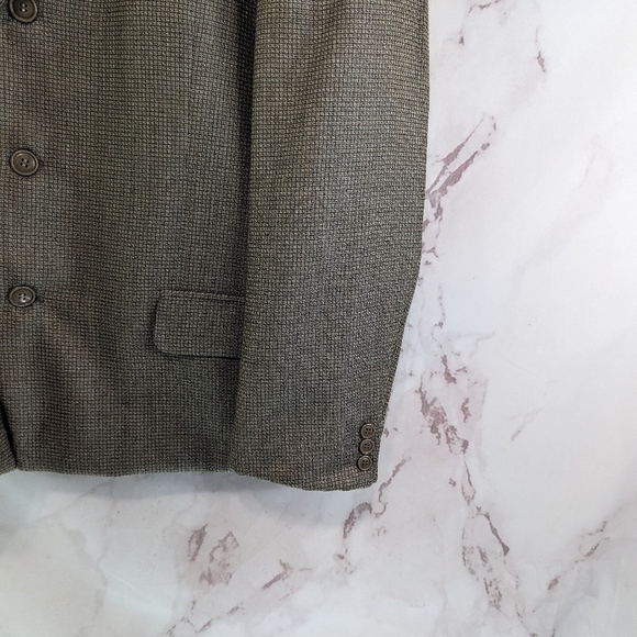 Emanuel Ungaro Blazer Mens Large 42 S Short Brown Silk Wool Sport Coat Jacket - Picture 5 of 12